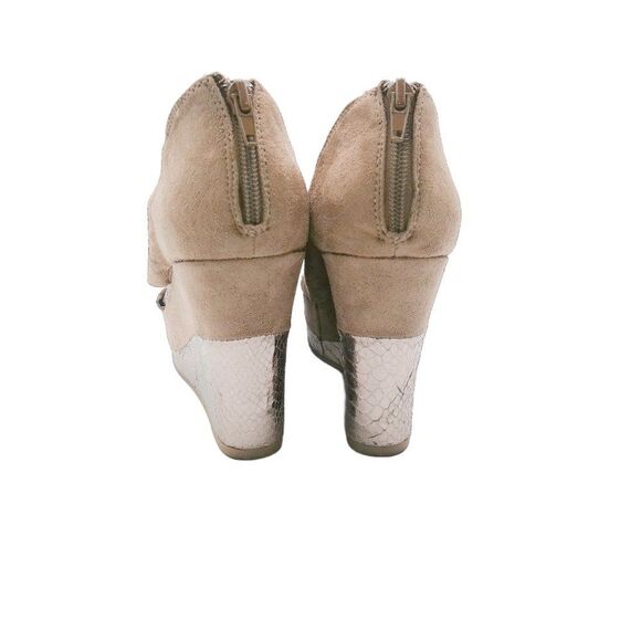 Madden Girl Kashmire Taupe Wedge Open Toed Closed Heel Womens Shoes Size10 - Picture 5 of 10